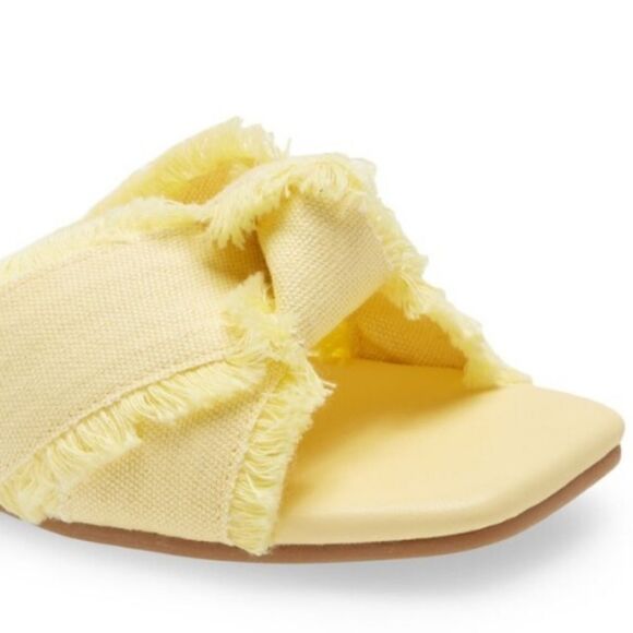 New TREASURE & BOND Jana Slide Sandal light yellow knot flip flop flat size 8.5 - Picture 2 of 5
